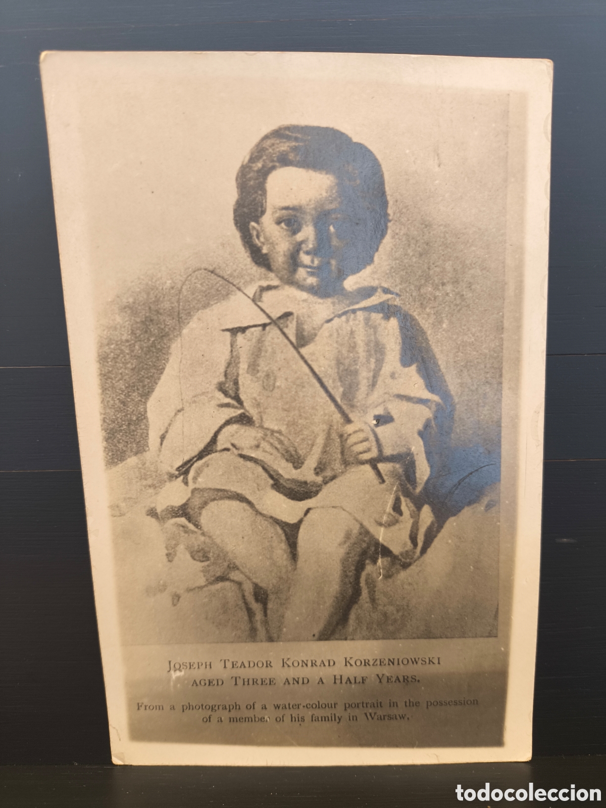 Postales: Antigua postal fotogr&aacute;fica retrato infantil acuarela escritor Joseph Conrad
