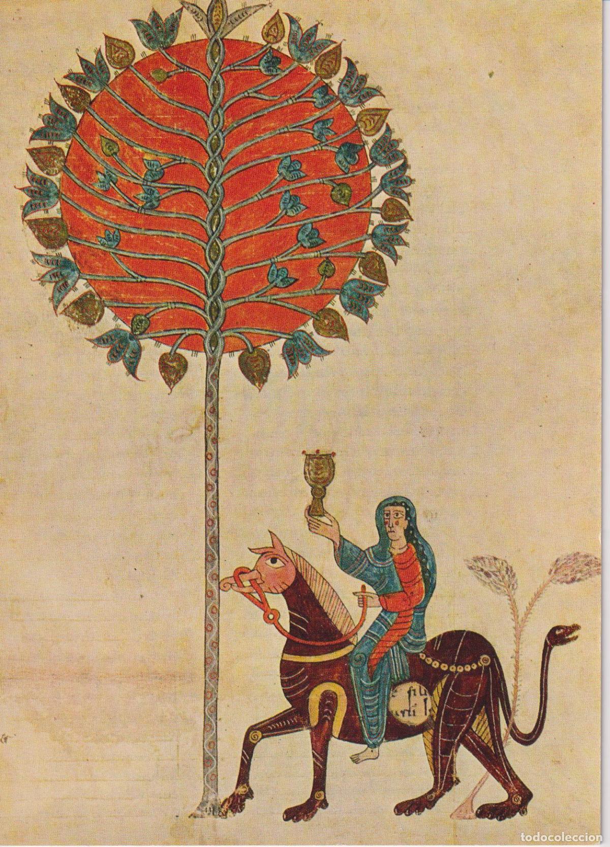 Postales: GIRONA, TESORO DE LA CATEDRAL, APOCALIPSIS DE BEATUS (S.XI) &ndash; PRINTED IN SUIZA &ndash; S/C
