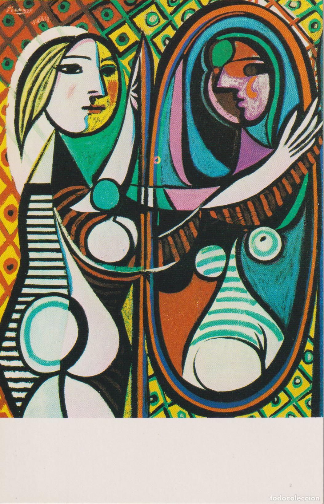 Postales: POSTAL DE LA OBRA DE PICASSO, JOVEN ANTE UN ESPEJO &ndash; ALPE &ndash; S/C