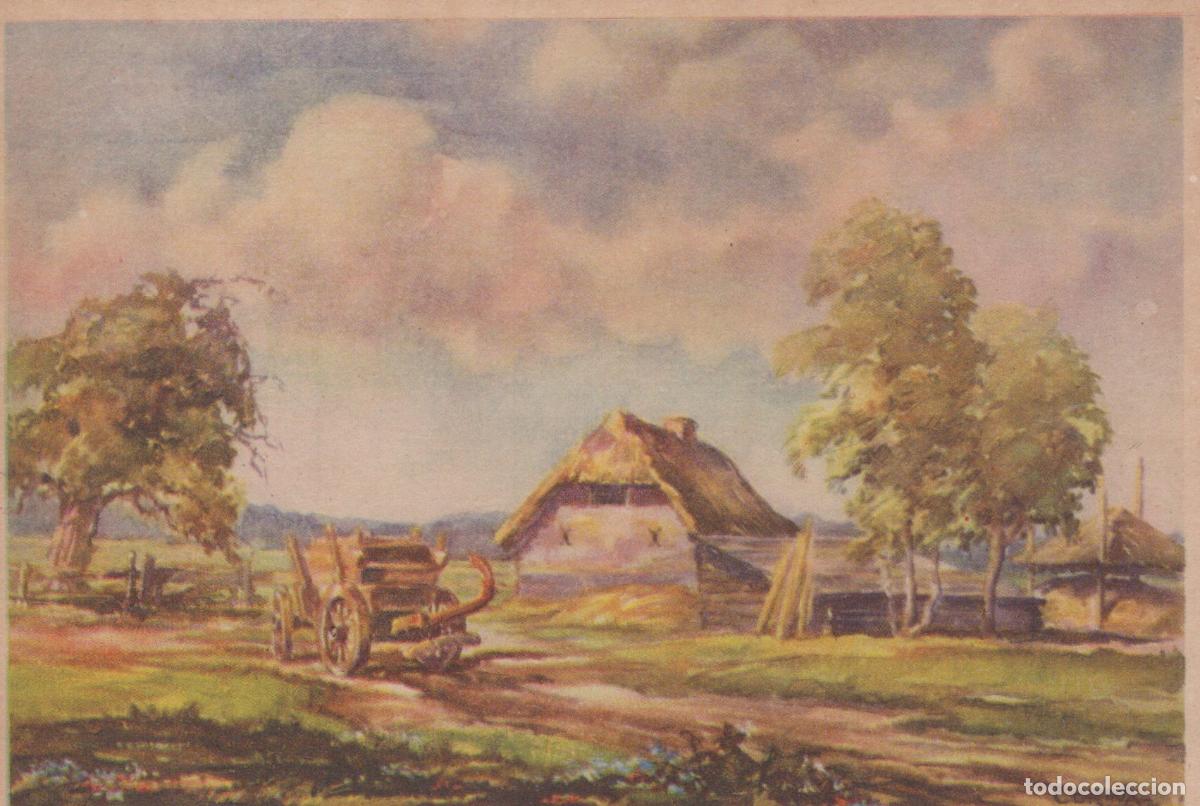 Postales: Rural Farmyard Landscape Painting Unposted *YAU938
