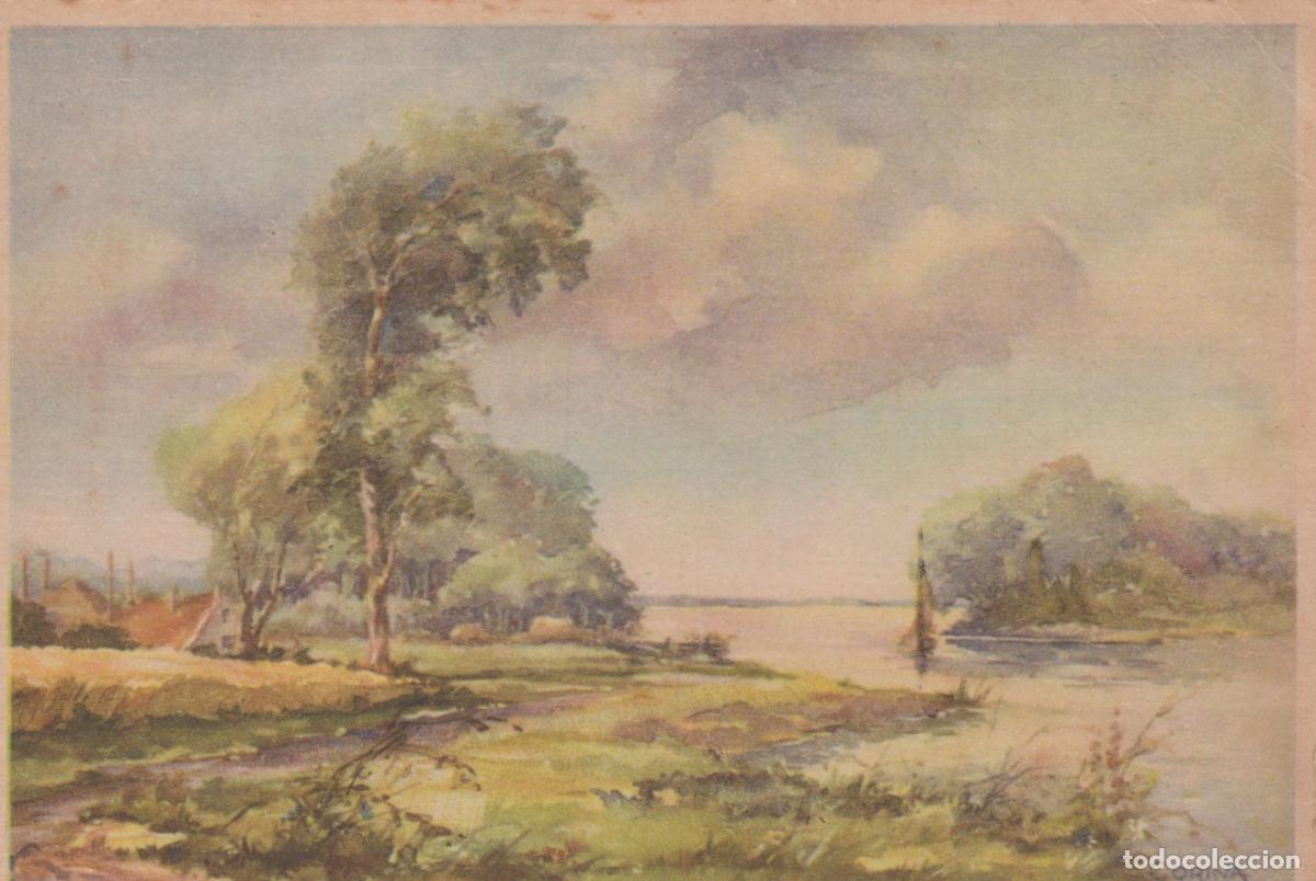 Postales: Corina Landscape Painting River Scene With Trees and Distant Unposted *YAU937