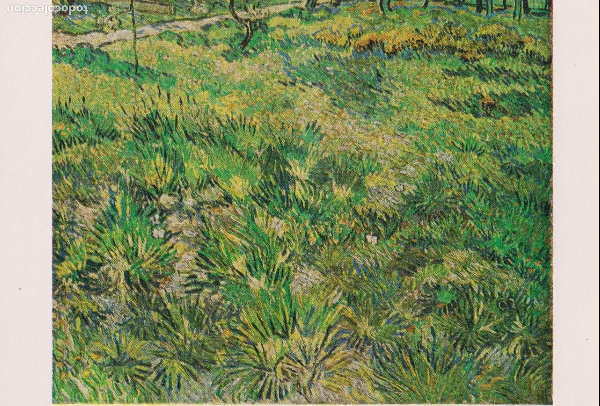 Postales: POSTAL DE LA OBRA DE VINCENT VAN GOGH, HIERBA ALTA CON MARIPOSAS &ndash; S/C