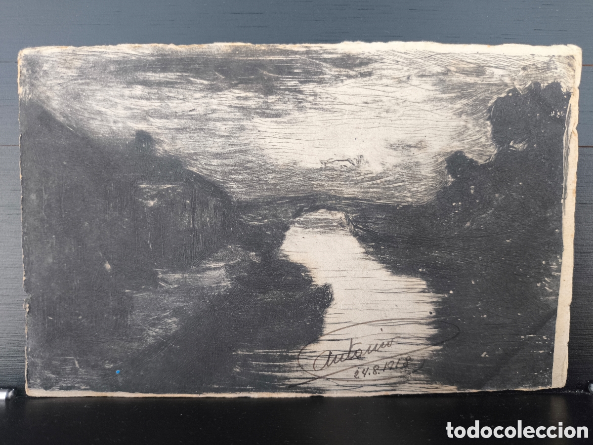 Postales: &Uacute;nica y Exclusiva antigua postal Arte ilustrada dibujo original pintada a mano 1918