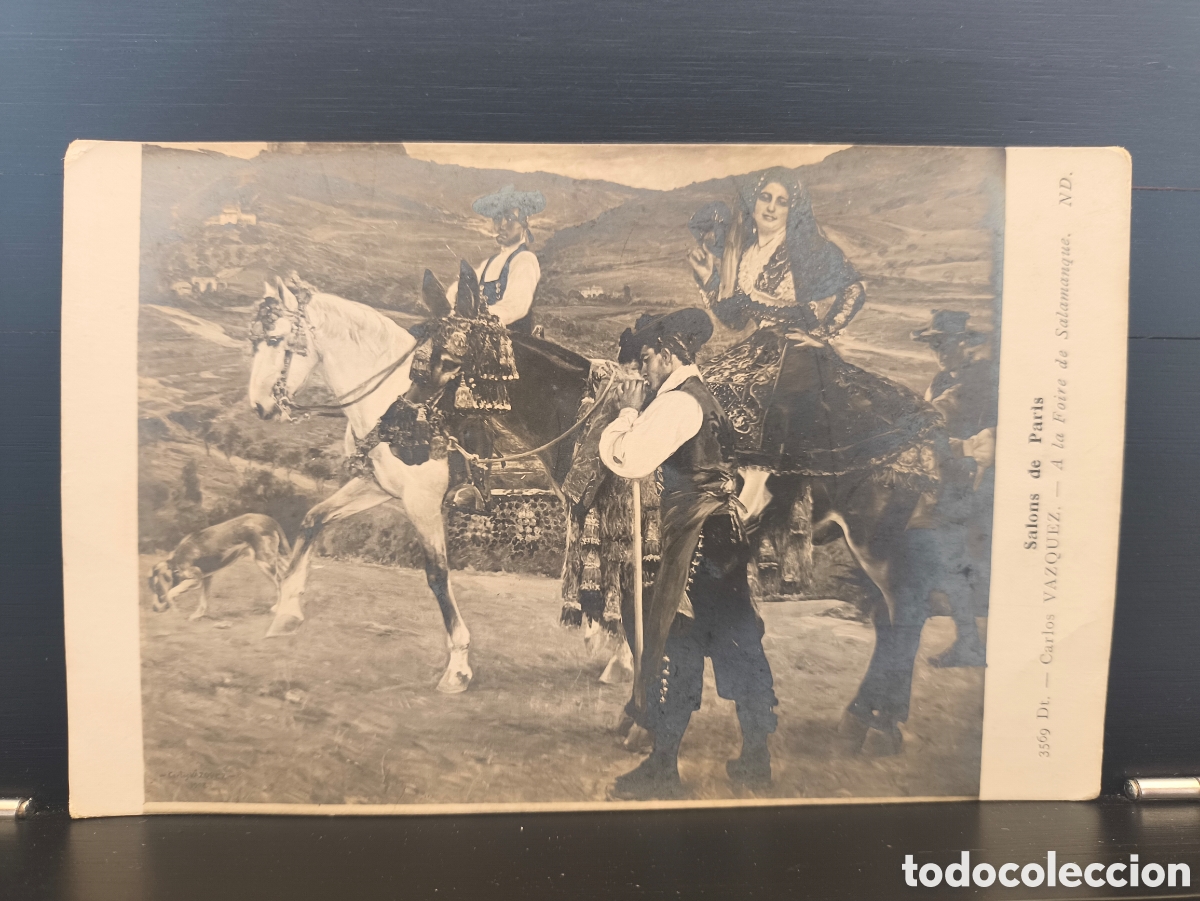 Postales: Antigua Postal fotogr&aacute;fica Arte Carlos V&aacute;zquez &Uacute;beda A la feria de Salamanca Sal&oacute;n de Par&iacute;s ND Phot.