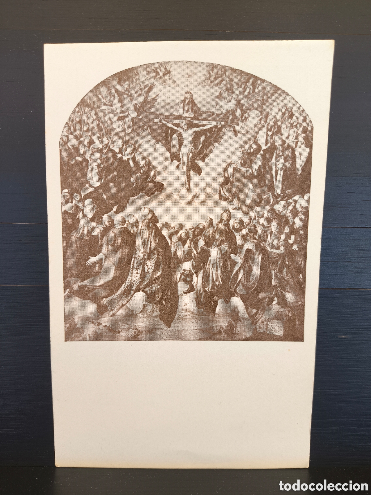 Postales: Antigua Postal Arte Alberto Durero Retablo de Todos los Santos Adoraci&oacute;n de la Sant&iacute;sima Trinidad