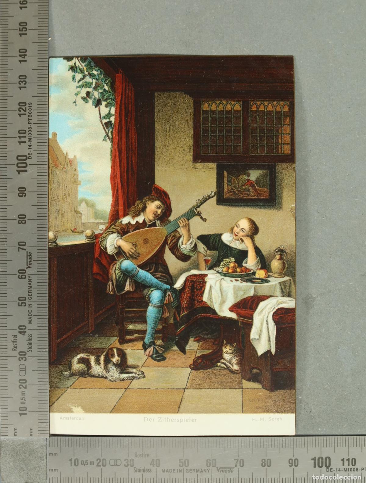 Postales: POSTAL. Der Zitherspieler - Hendrik Martensz. Sorgh