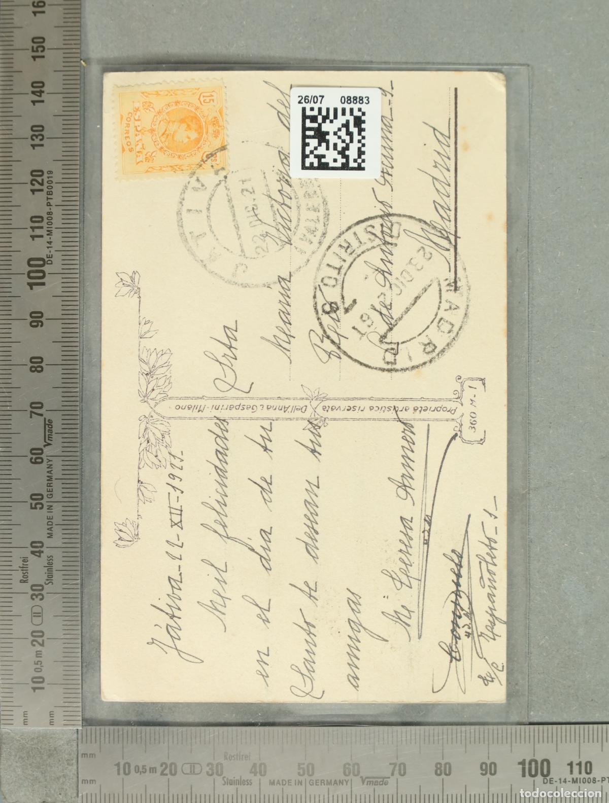 Postales: POSTAL. mujer y perro - litogr&aacute;fica - t. corbe - Foto 2