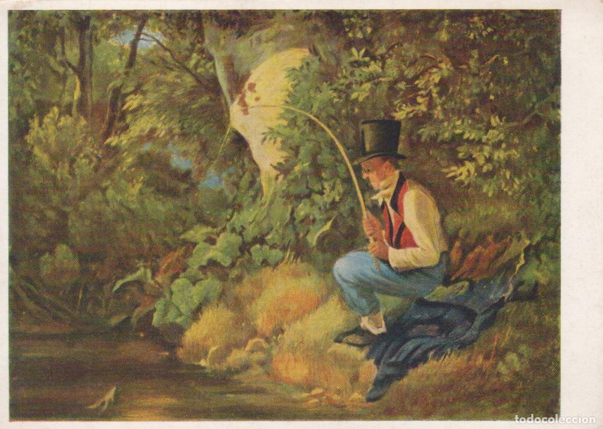 Postales: Germany Munich Carl Spitzweg the Angler Painting Man Fishing in Unposted *YAV017