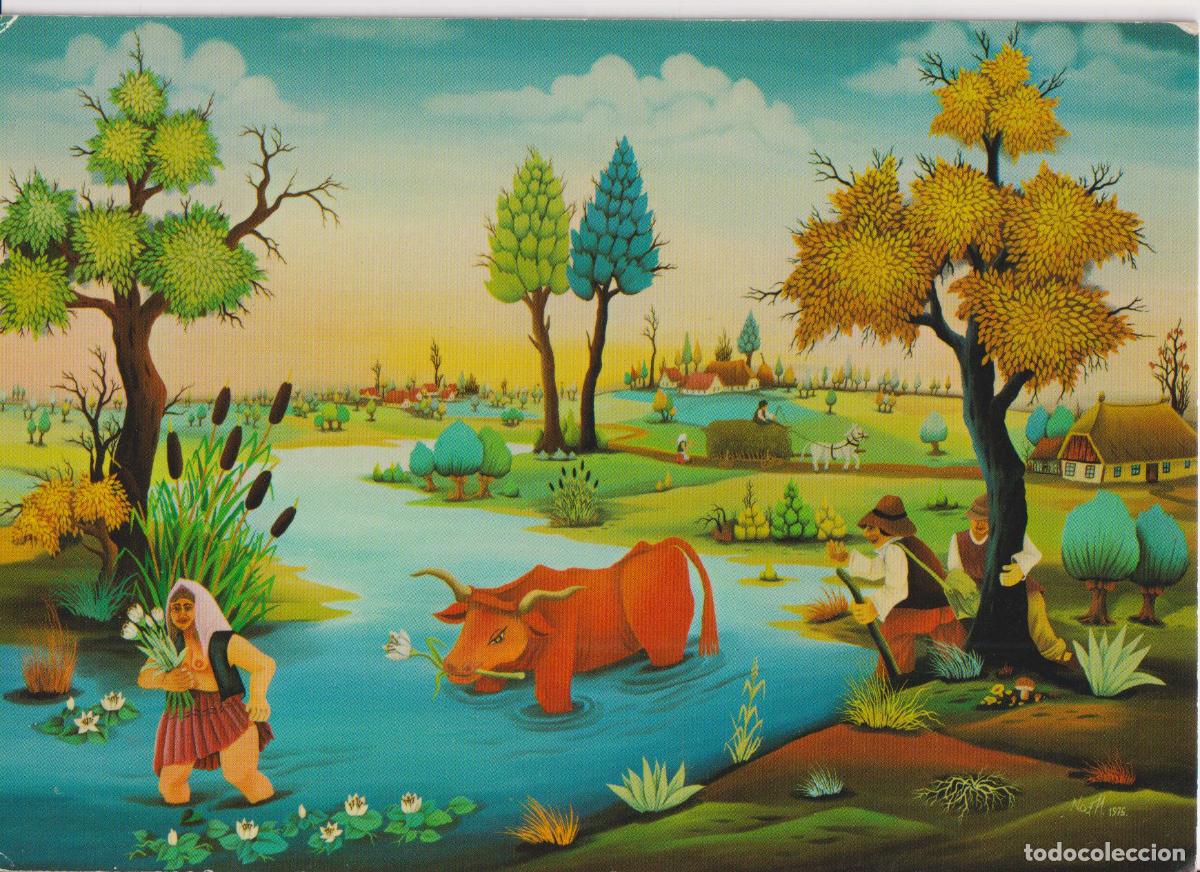Postales: POSTAL DE LA OBRA DE MILAN NAD, SUMMERDAY, PINTURA NA&Iuml;F &ndash; NATIVE ART &ndash; S/C