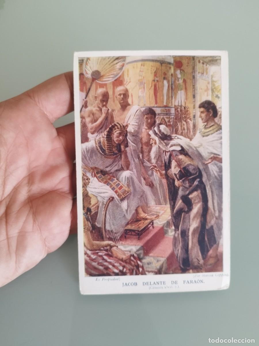 Postales: Antigua tarjeta postal que reproduce la obra &rdquo;Jacob delante de Fara&oacute;n&rdquo;.
