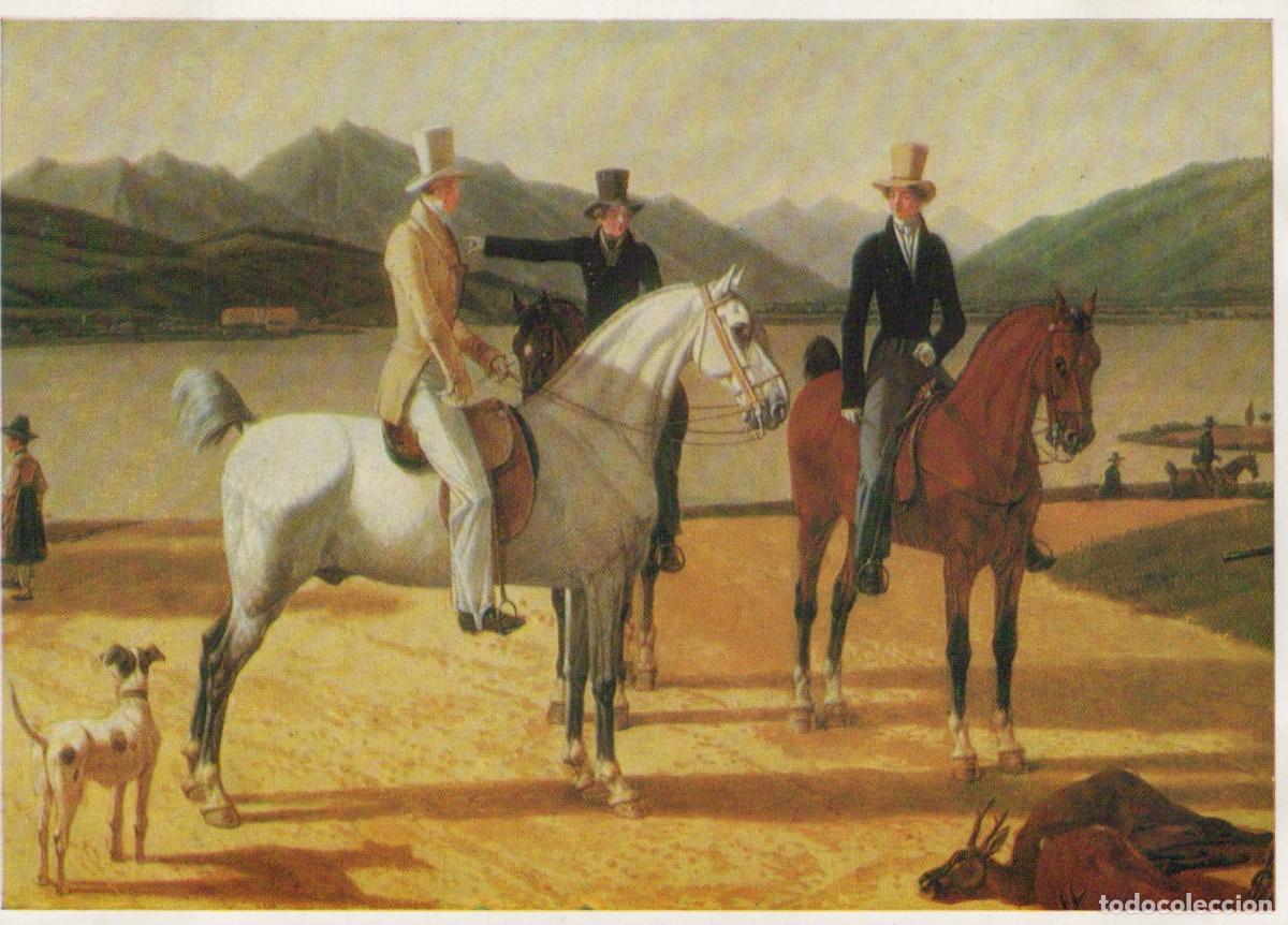 Postais: Hunting Party On the Wilhelm von Kobell Art Unposted *YBA359