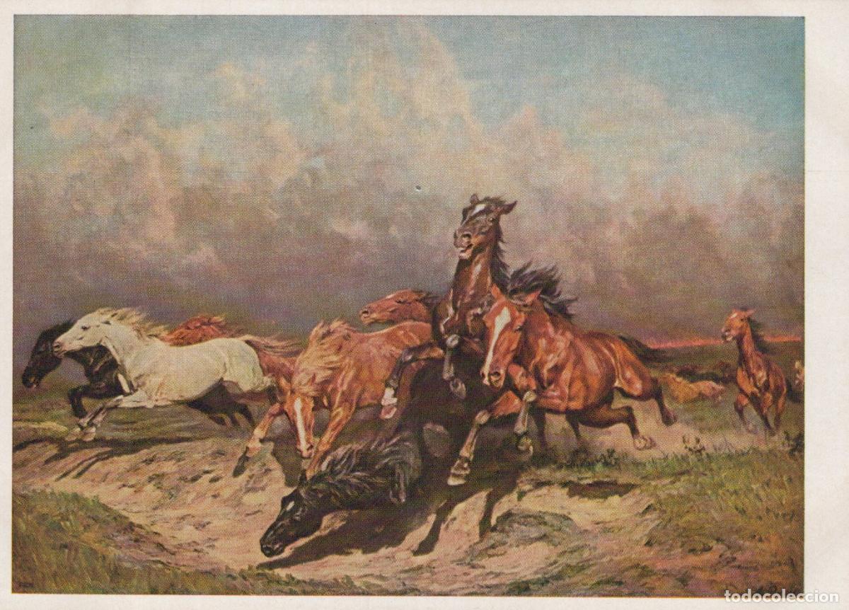 Cartoline: Alfred Roloff Prairie Fire Wild Horses Unposted *YBA375