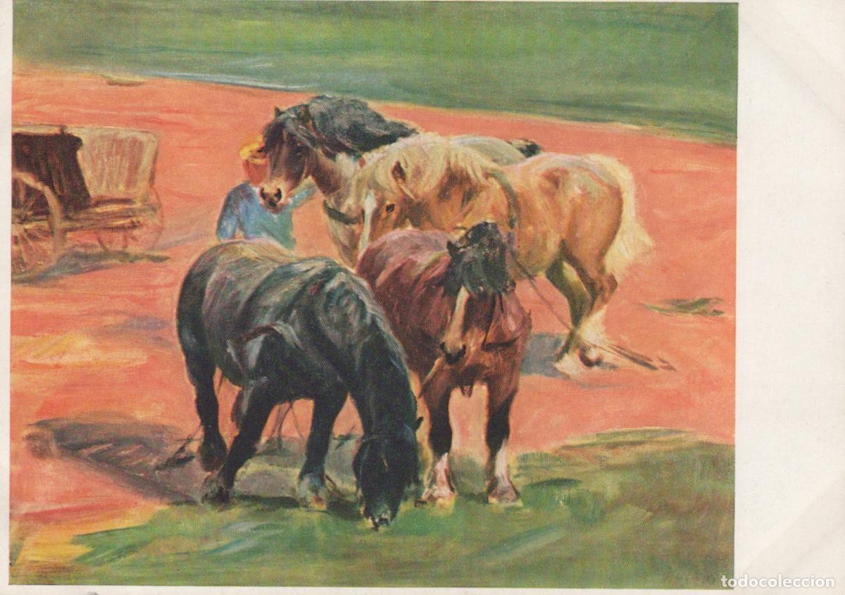 Cartoline: Horses and A Cart in A Field Unposted *YBA335