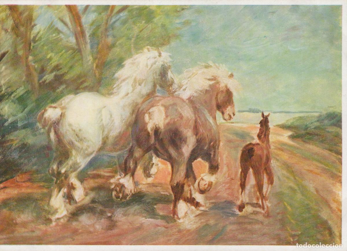 Cartoline: Heinz Dollberg Weideidyll Horses Art Unposted *YBA337