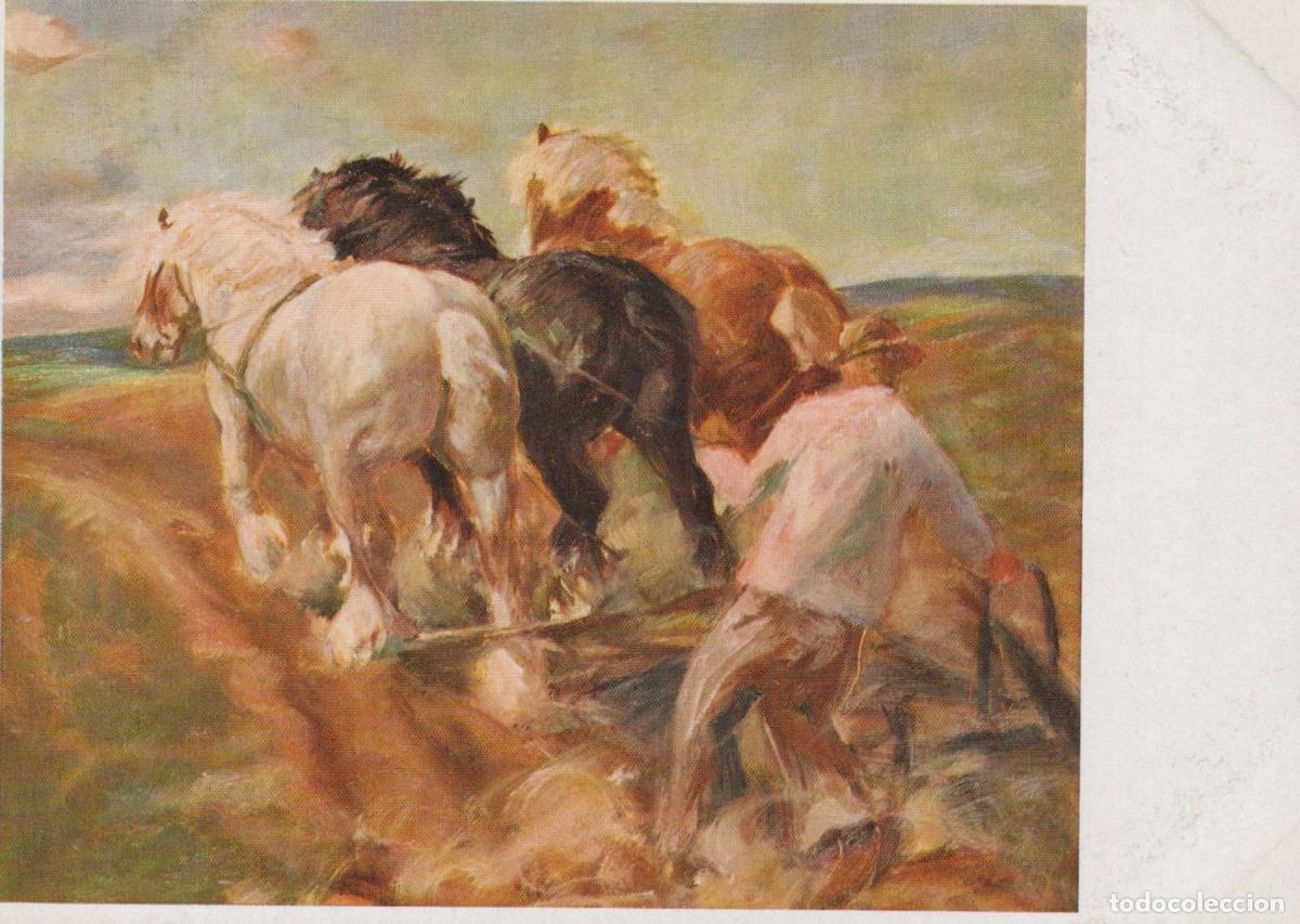 Cartoline: Heinz Dullberg Heavy Earth Horses Ploughing Unposted *YBA339