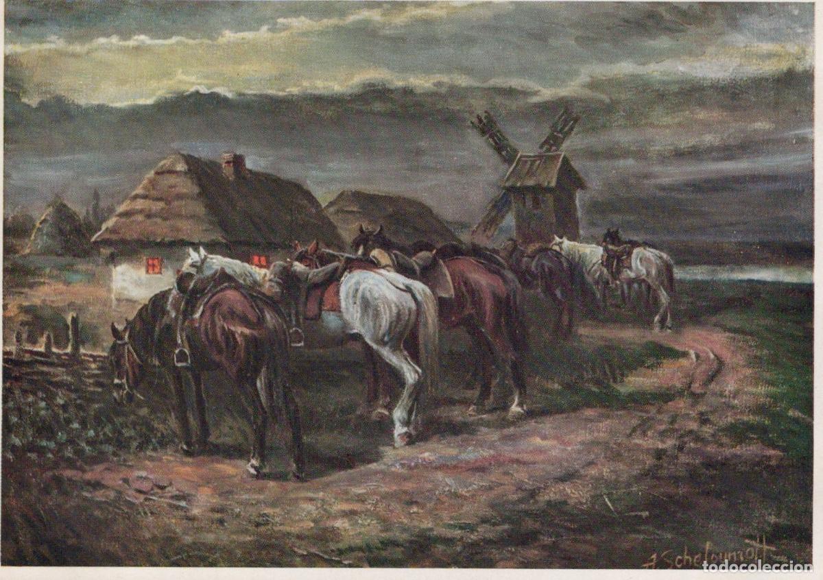 Cartes Postales: Rural Landscape With Horses and Windmill By Unposted *YBA383
