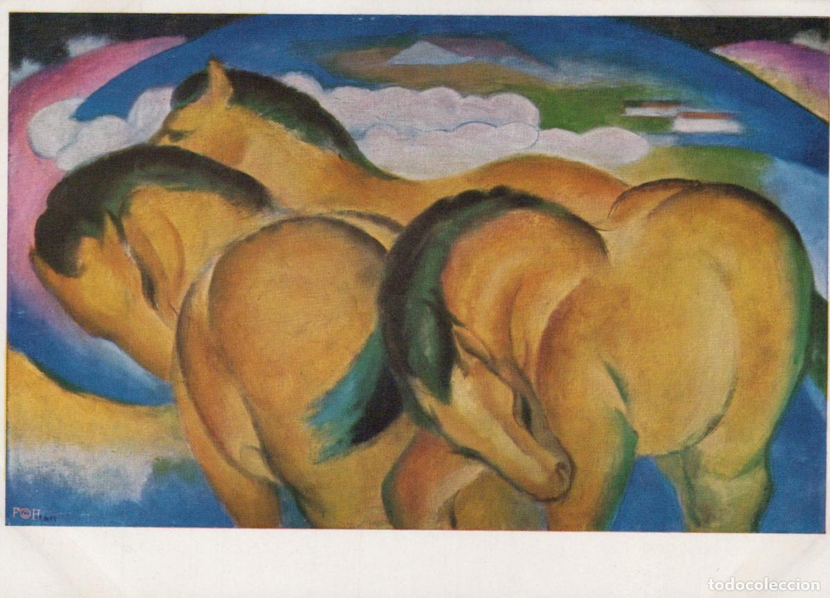 Cartes Postales: Franz Marc S Yellow Horses Painting *YBA385