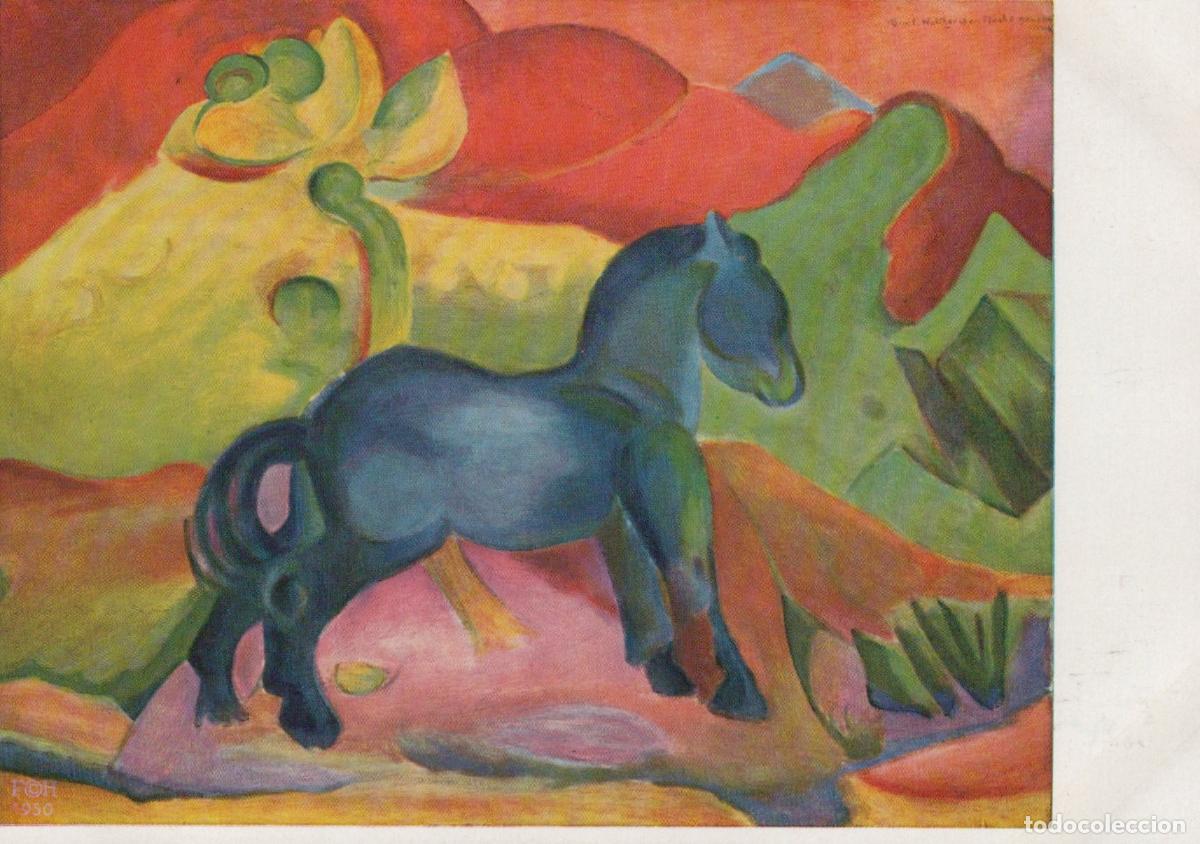 Cartes Postales: Franz Marc Little Blue Horse Expressionist Art Unposted *YBA387