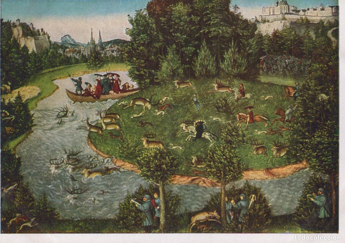 Postcards: Lucas Cranach the Elder the Stag Hunt Unposted *YBA401