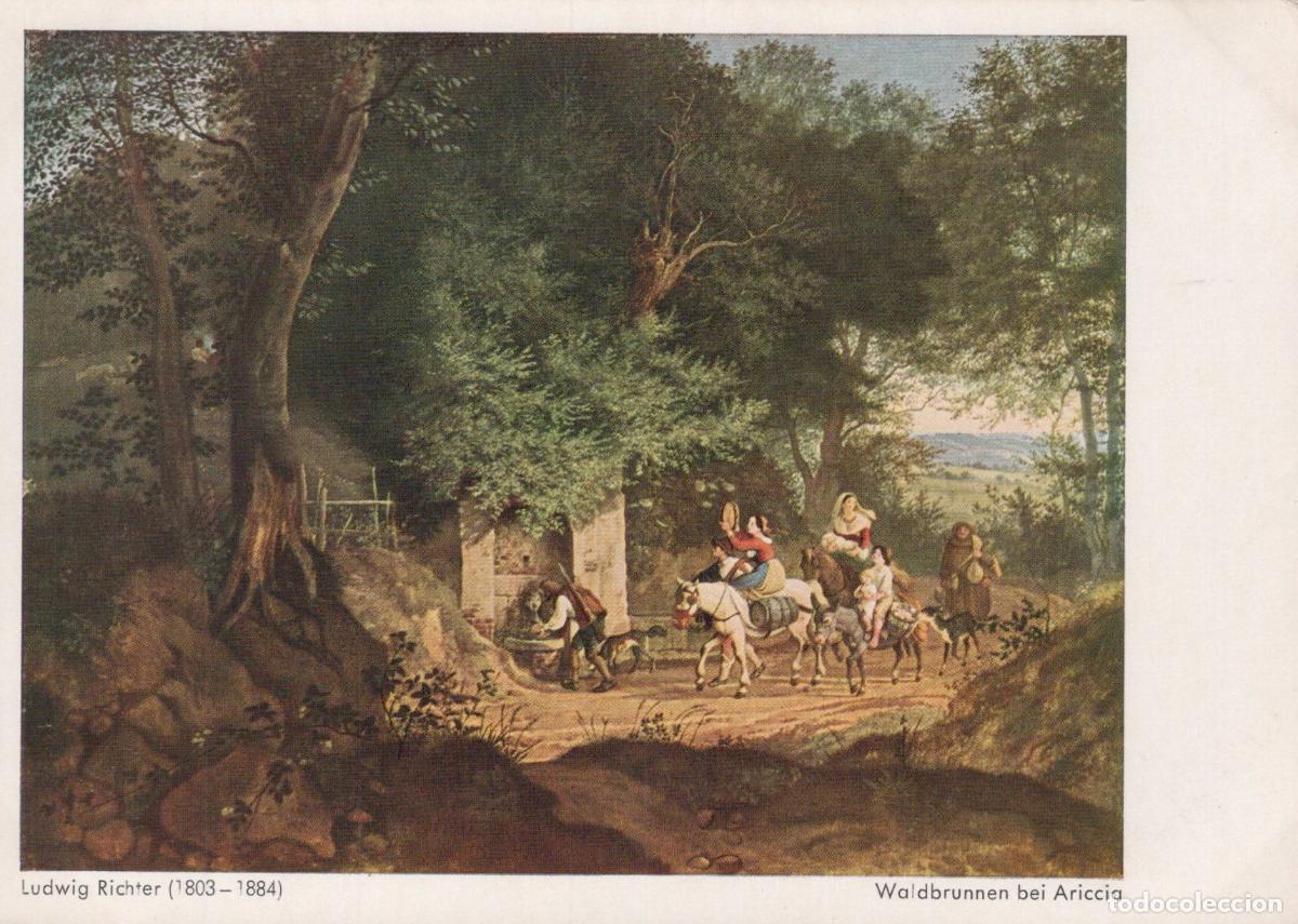 Postcards: Ludwig Richter Waldbrunnen Bei Ariccia Forest Unposted *YBA405