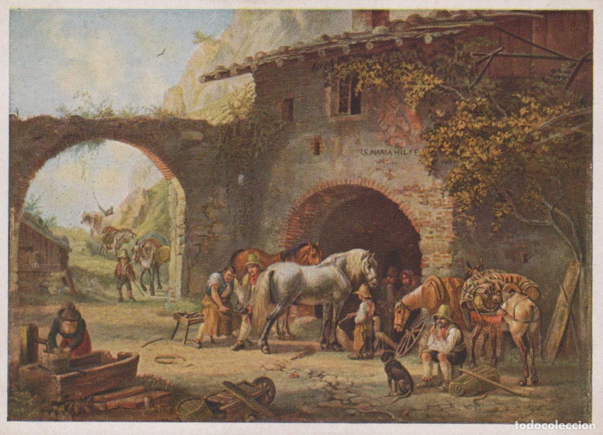 Postales: Heinrich B&uuml;rckel Dorfschmiede in Blacksmith Shop Horses Unposted *YBA407