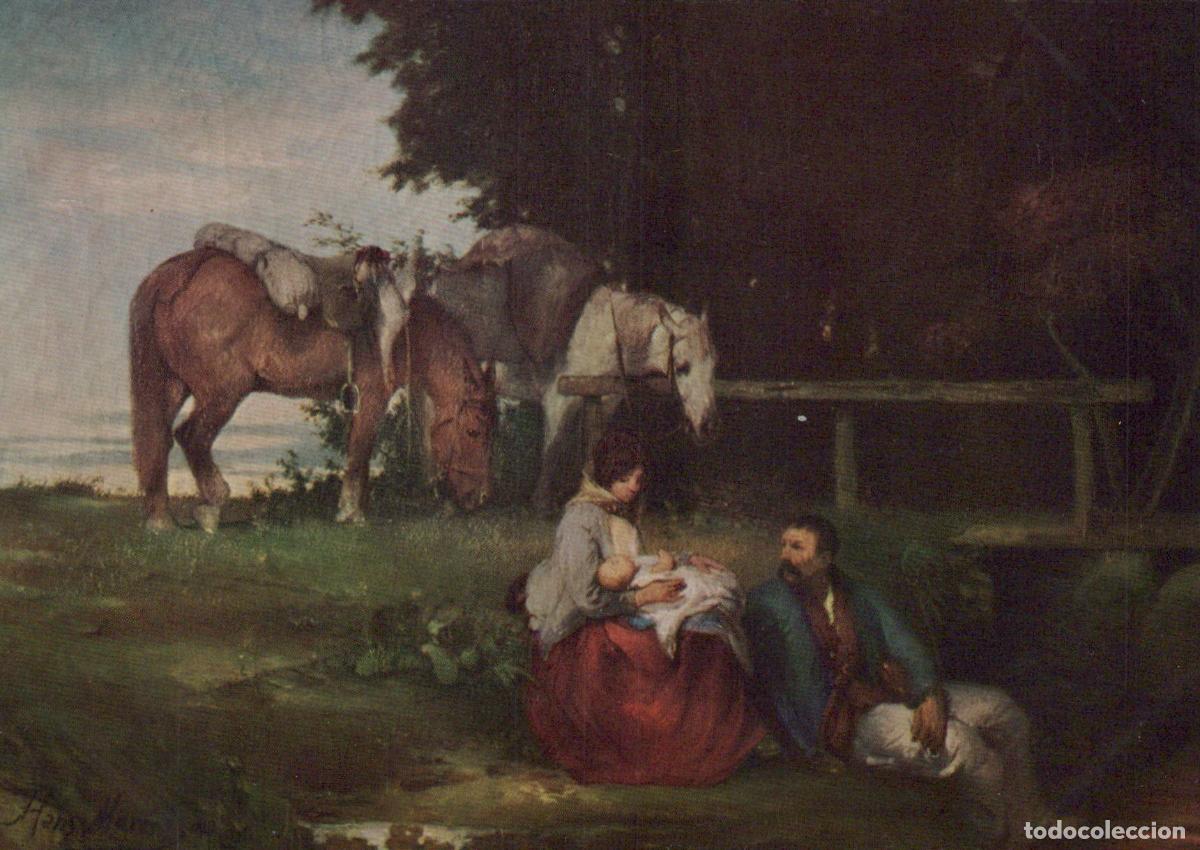 Postales: Hans von Mar&eacute;es Rast am Waldesrand Ausschnitt Unposted *YBA409
