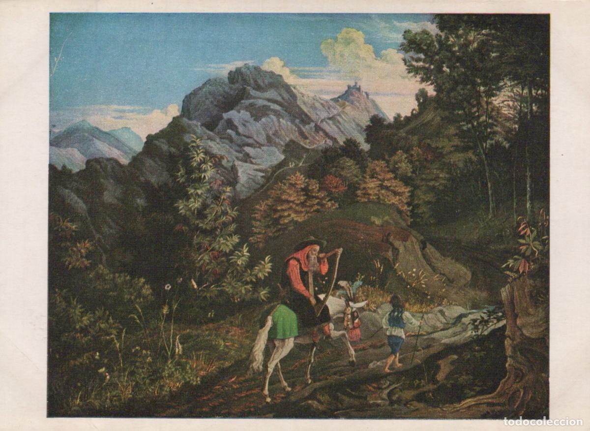 Postales: Ludwig Richter the Harp Player Art Unposted *YBA402
