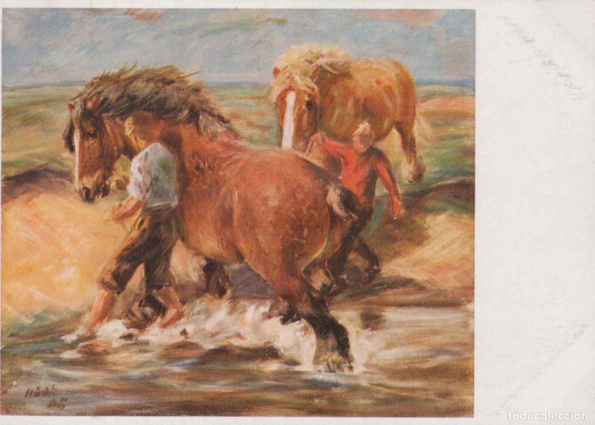 Postales: Heinz D&uuml;llberg S A Strong Fellow Two Horses Unposted *YBA342