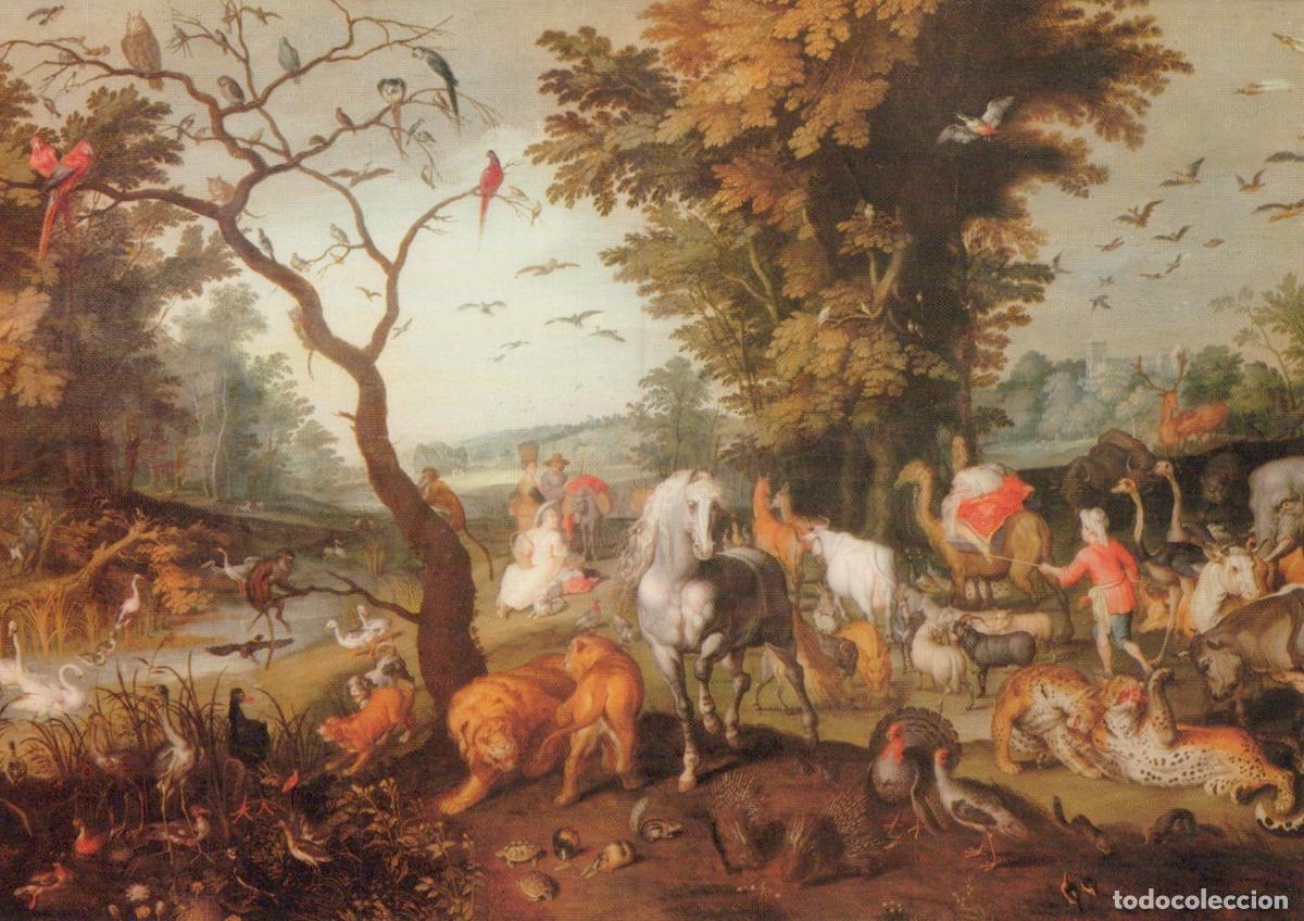 Postales: of Fine Arts Landscape With Animals and Noah Unposted *YBA417