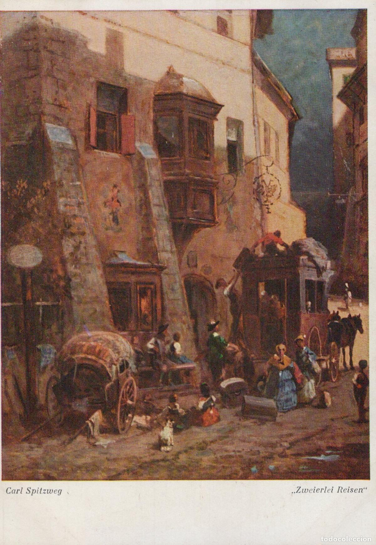 Cartoline: Carl Spitzweg Zweierlei Reisen Art Unposted *YBA449
