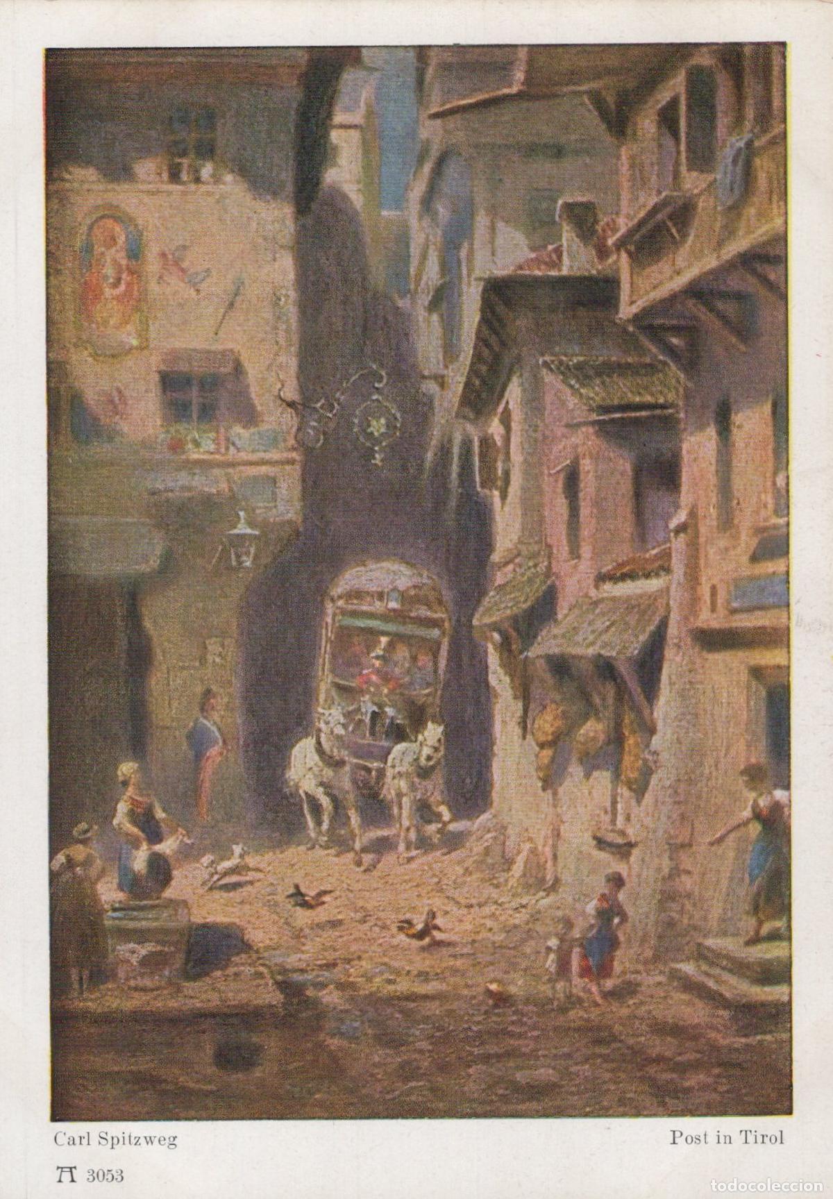 Cartoline: Carl Spitzweg Post in Horse Drawn Carriage Unposted *YBA451