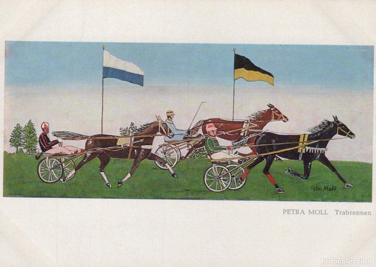 Cartoline: Petra Moll Trotting Race Horses Unposted *YBA431