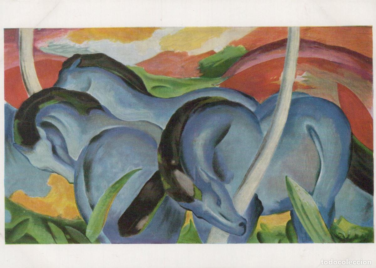 Cartoline: Franz Marc Blue Horses Oil Painting Walker Art Unposted *YBA422