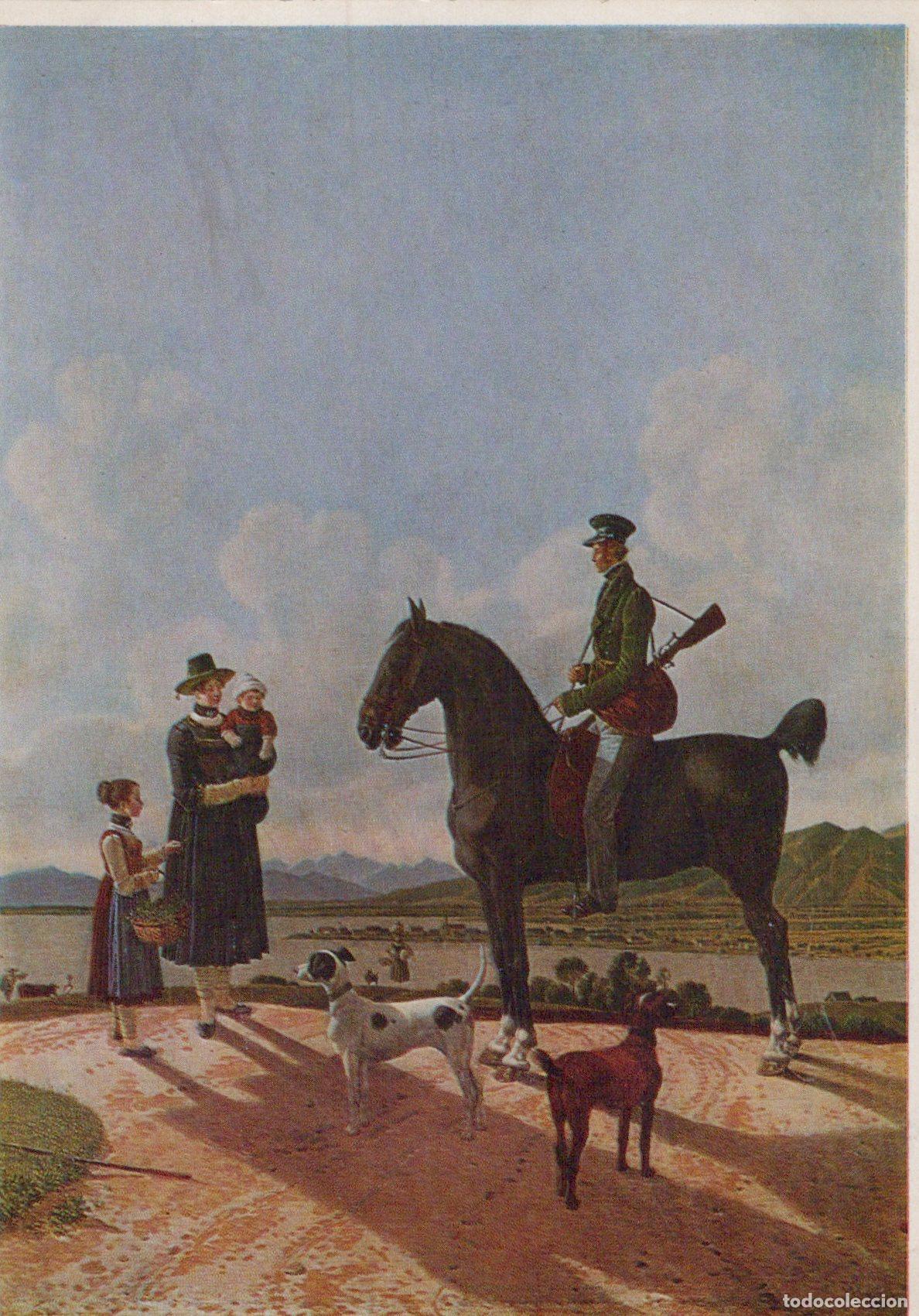 Cartoline: Riding Along the Wilhelm von Kobell Art Unposted *YBA457