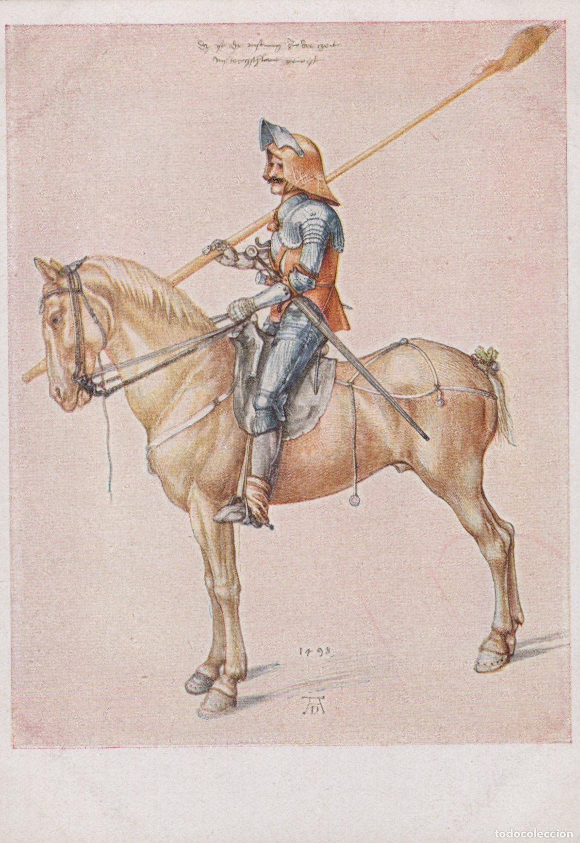Cartoline: Albrecht Durer Armored Rider Art Unposted *YBA441