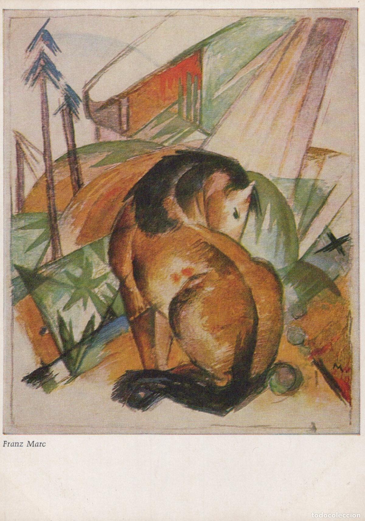 Cartoline: Franz Marc Sitting Horse Expressionist Art Unposted *YBA467
