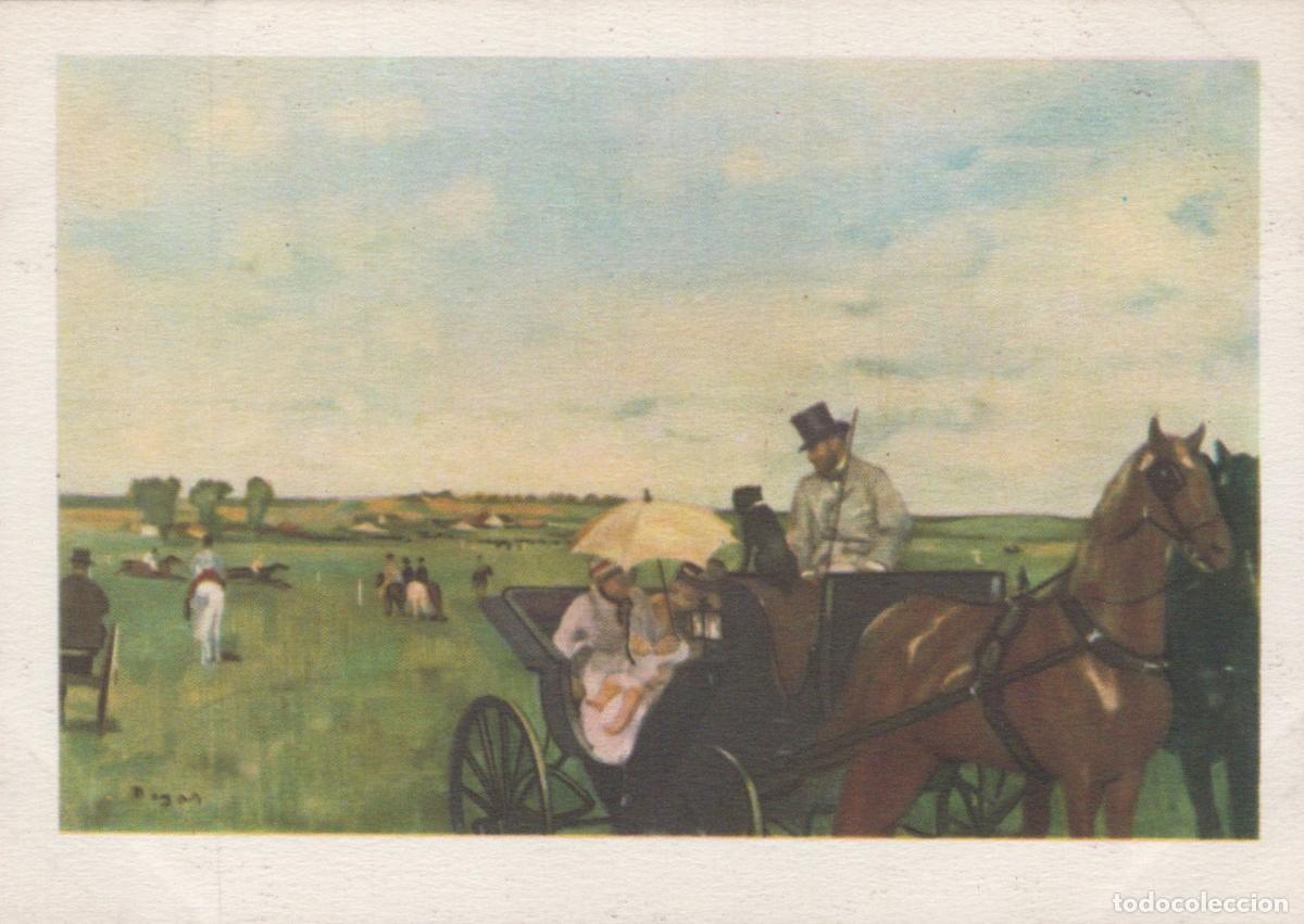 Cartoline: Degas Horse Racing Spectators in Carriage Feldkirchen Unposted *YBA324