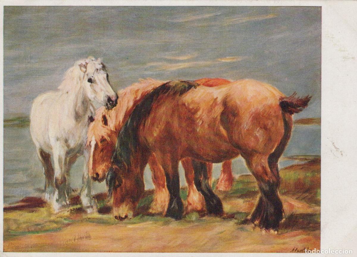Cartes Postales: Horses By the Water Painting By Heinz D&uuml;llberg *YBA341