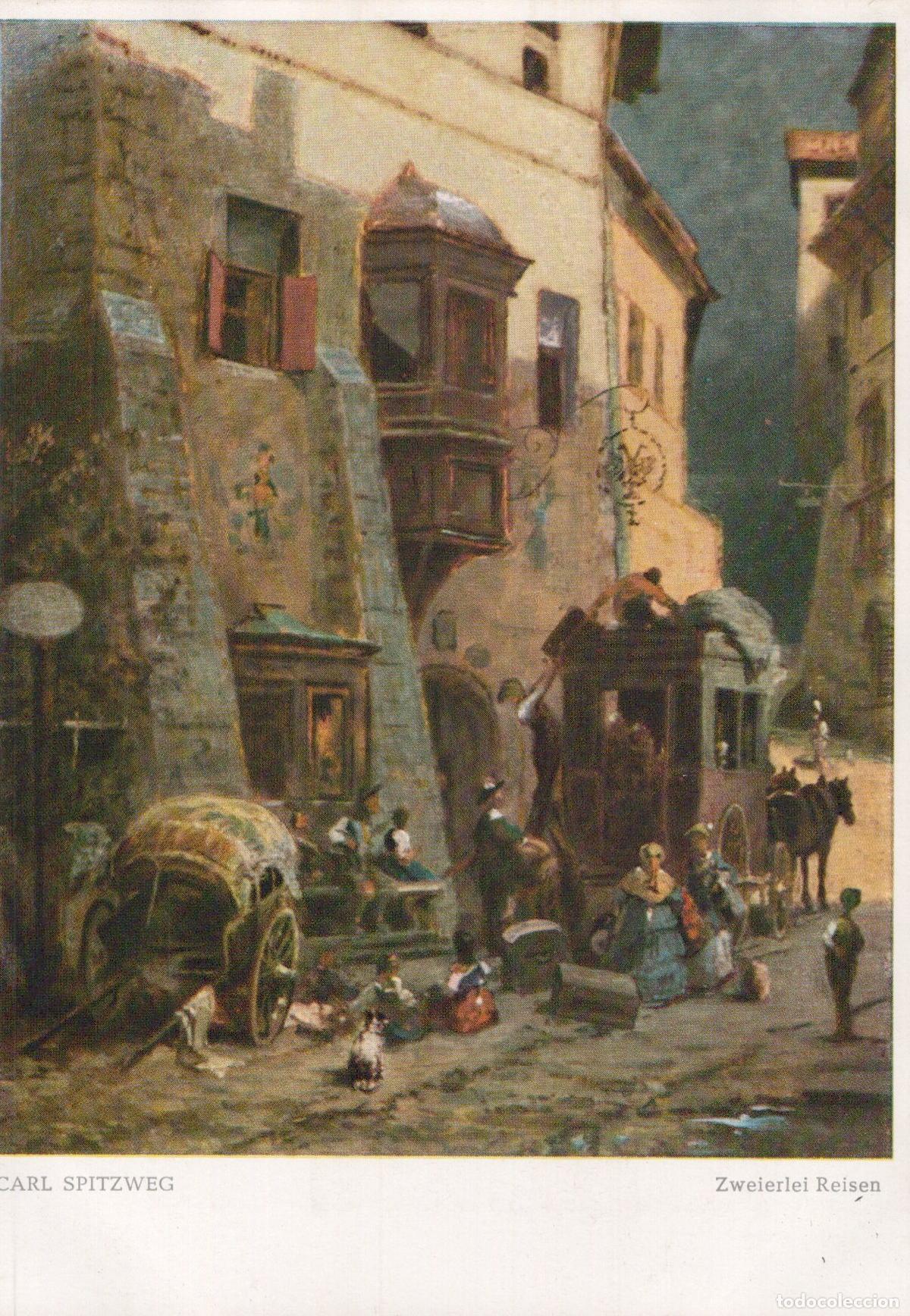 Cartes Postales: Carl Spitzweg Zweierlei Reisen German Street Unposted *YBA450