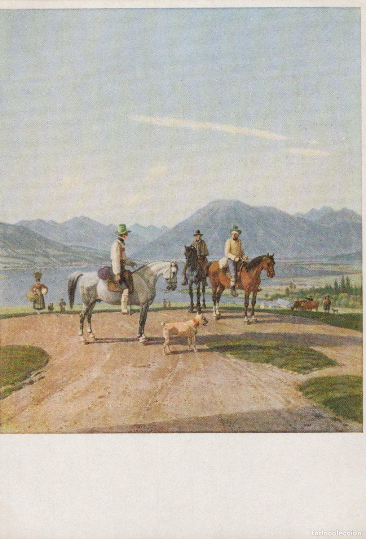Cartes Postales: W von Kobell Riders Landscape Lake Mountains Unposted *YBA456