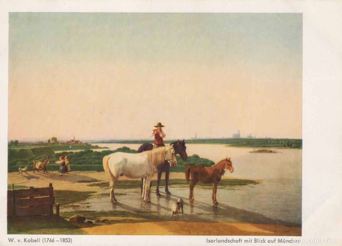 Cartes Postales: Isar River Landscape With Horses Unposted *YBA351