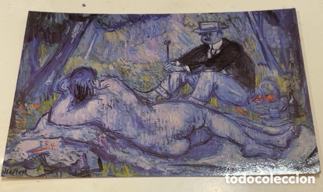 Postales: Postal. Mariano Ballester. &ldquo;Homenaje a Manet&rdquo;. Murcia. 1952.
