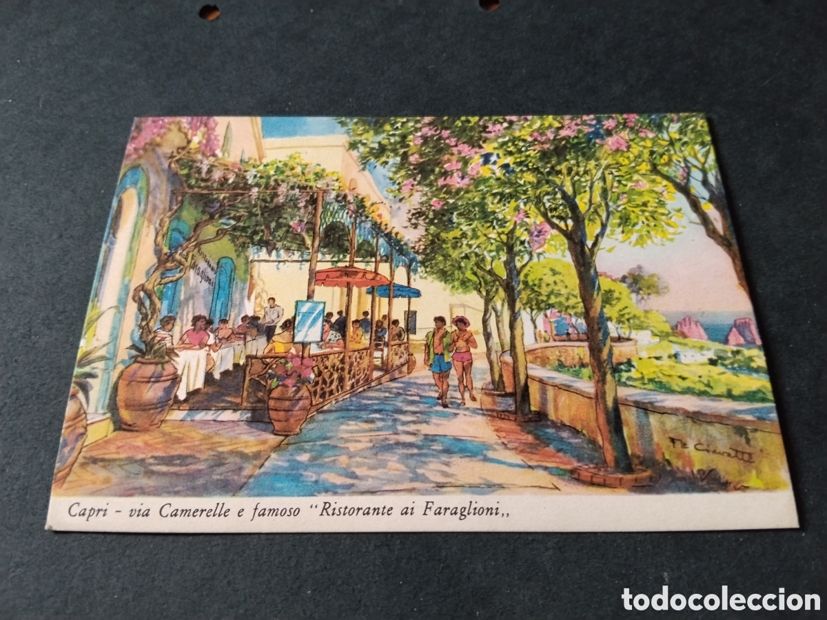 Postales: Postal arte dibujo Capri Italia
