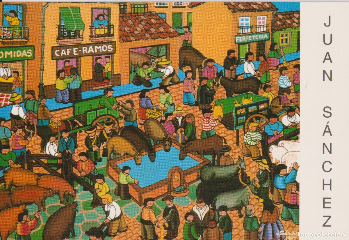 Postales: POSTAL PINTURA NA&Iuml;F DE JUAN SANCHEZ - DORSO MAPA EXPOSICI&Oacute;N