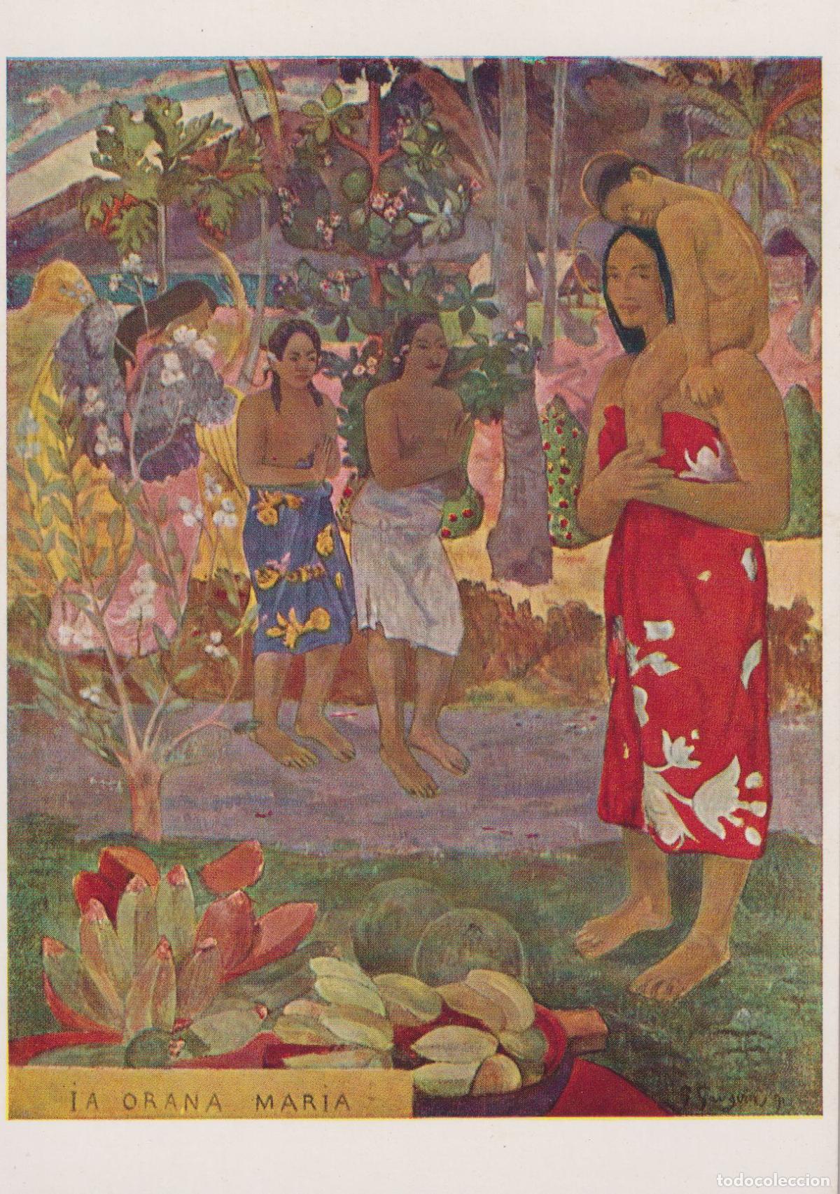 Postales: POSTAL DE LA OBRA DE PAUL GAUGUIN, LA ORANA MARIA - LES PALLAS GALLERY - S/C
