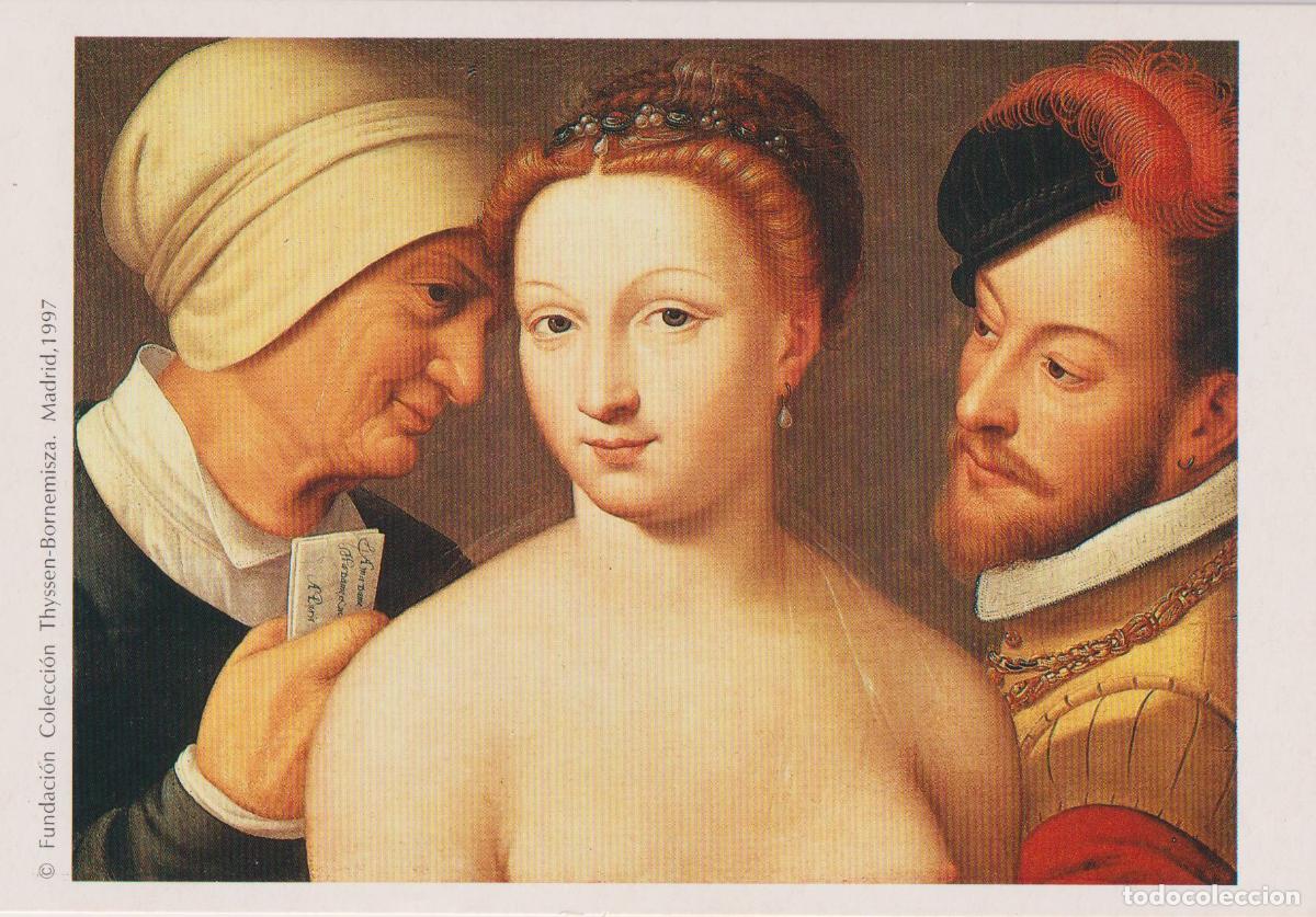Postales: POSTAL DE LA OBRA DE FRAN&Ccedil;OIS CLOUET, LA CARTA AMOROSA - MUSEO THYSSEN BORNEMISZA - S/C