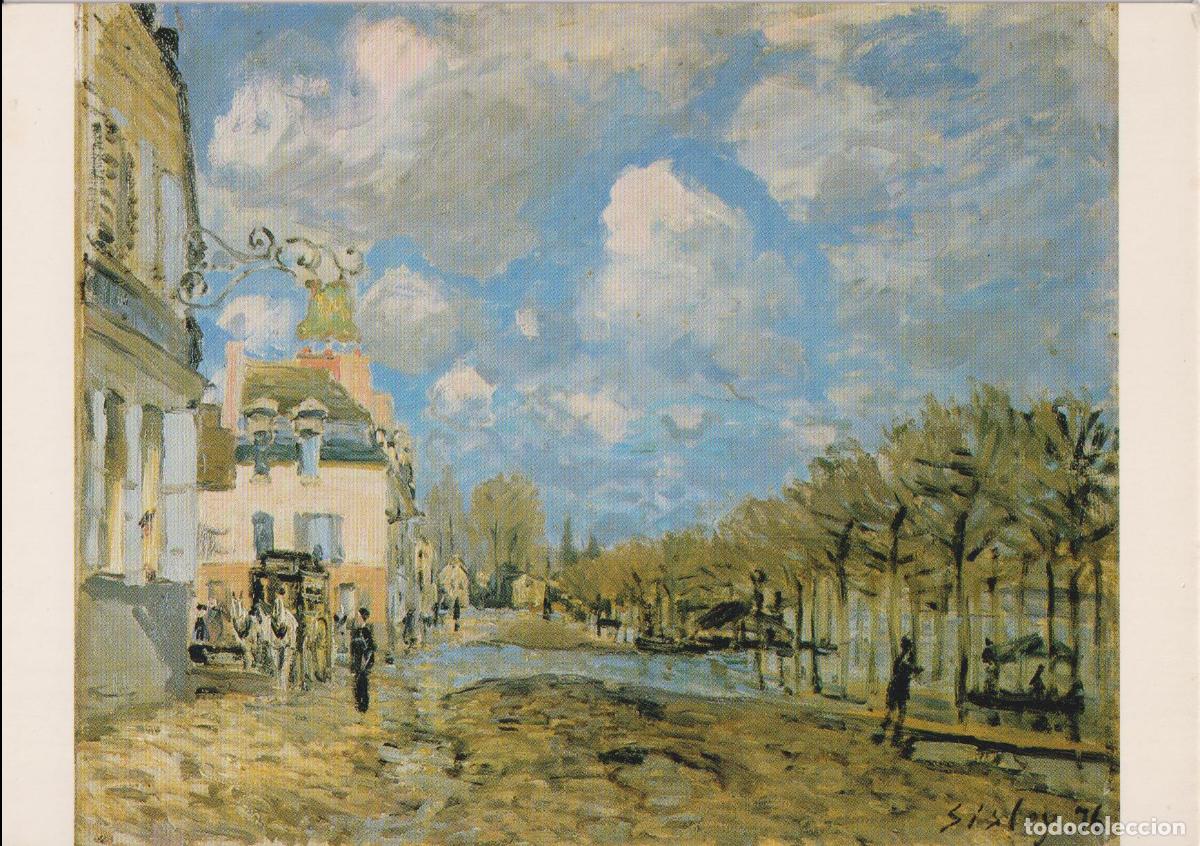 Postales: POSTAL DE LA OBRA DE ALFRED SISLEY, L'INONDATION A PORT MARLY - VONTOBEL - S/C
