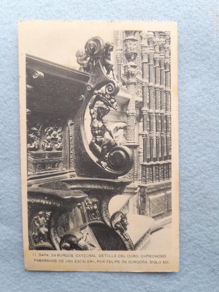 Postales: Burgos. Catedral. Detalles del Coro Caprichoso, Pasamanos de una Escalera