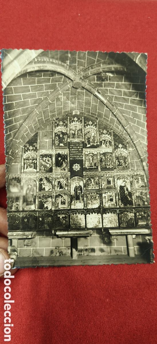 Postales: Postal Antigua Tarazona 1957. Retablo G&oacute;tico Catedral. Ediciones Postales Victoria. Escrita