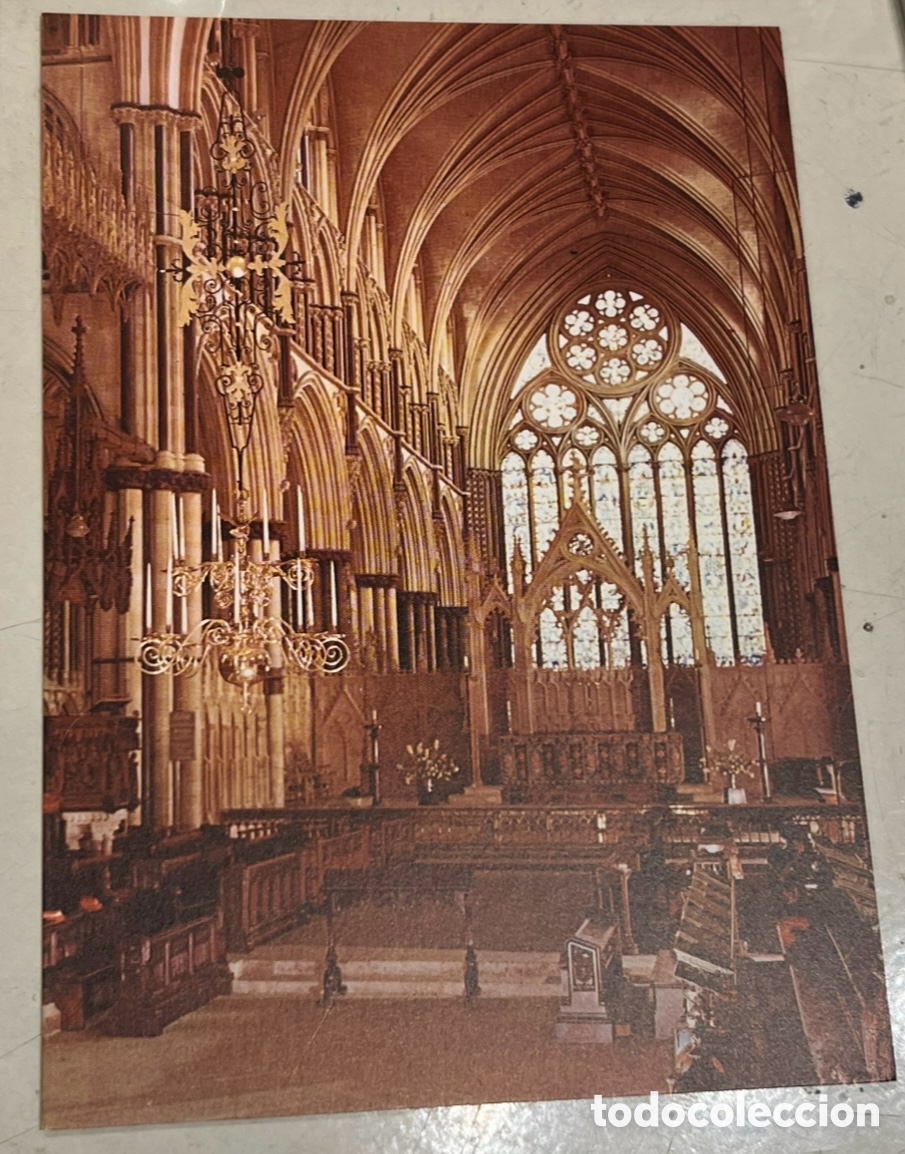 Postales: Postal. Arte G&oacute;tico. Catedral de Lincoln. Gran Breta&ntilde;a. A&ntilde;os 70.